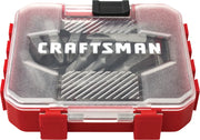 Photo of Craftsman bit set in red plastic case, SKU CMAF121PH230, shown from front on white background.