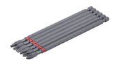 Photo of CRAFTSMAN CMAF6MIX6 long black screwdriver bits set, angled on white background.