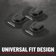 Photo of three CRAFTSMAN wood or nails saw blade guards, SKU CMAO113-3, with universal fit design on dark background.