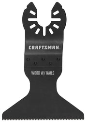 Front angle photo of Craftsman wood with nails oscillating saw blade, black, SKU CMAO180.