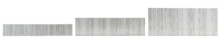 Photo of Craftsman CMBN18PP nail strips in three sizes, shown on white background.