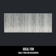 Photo of CRAFTSMAN CMBN18PP silver finish nails for small trim and baseboards, frontal angle.