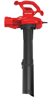 Front view of Craftsman leaf blower and vacuum, red and black, model CMEBL7000, on white background.
