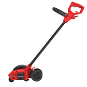 Photo of Craftsman electric lawn edger CMEED400, red and black, side angle on white background.