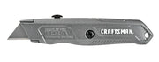 Craftsman CMHT10585 utility knife, silver metal, side angle on white background.