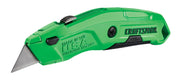 Photo of Craftsman utility knife CMHT10589, green plastic body, angled view on white background.