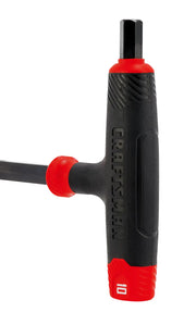 Photo of Craftsman hex key wrench CMHT26001-2 with black and red handle, angled on white background.