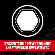 Craftsman graphics CMHT26159V showing hex fastener icon with text about preventing rounding and stripping.
