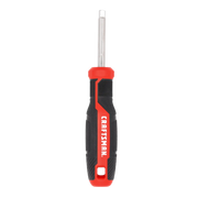 CRAFTSMAN CMHT65142 multi-bit screwdriver with black and red ergonomic handle, front angle on white background.