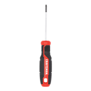 Front view photo of Craftsman CMHT65147 black and red Phillips screwdriver with ergonomic handle.