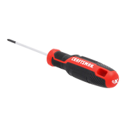 Photo of Craftsman Phillips screwdriver CMHT65147 with red and black handle, angled on white background.