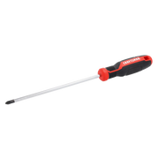 Photo of Craftsman black and red Phillips screwdriver, CMHT65152, side view on white background.