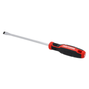 Craftsman flathead screwdriver with black and red handle, side view, CMHT65166.