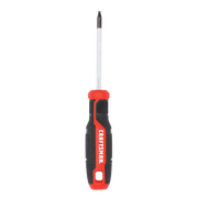 Front view photo of Craftsman CMHT65170 Phillips screwdriver with black and red handle on white background.