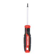 Craftsman CMHT65174 screwdriver with red and black handle, front view on white background.