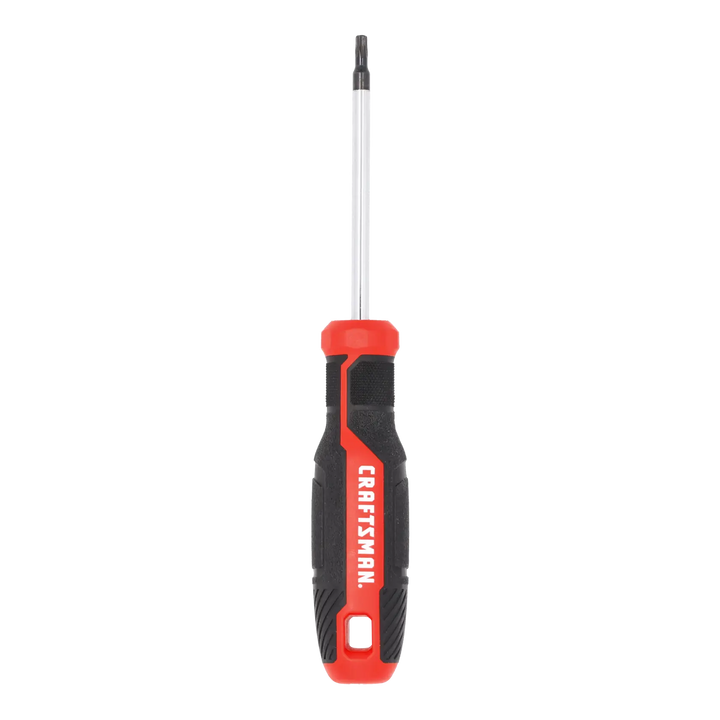 Craftsman Torx screwdriver with black and red handle, front view, SKU CMHT65175.