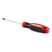 Photo of Craftsman screwdriver with black and red handle, side angle, SKU CMHT65177.