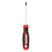 Front angle photo of Craftsman black and red screwdriver CMHT65178 with ergonomic handle on white background.