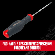 Craftsman black and red screwdriver, pro handle, graphics category, CMHT65630V, angled photo.