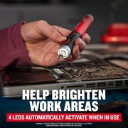 Craftsman CMHT66720 graphics showing LED-lit screwdriver highlighting laptop motherboard details.