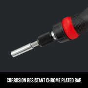 Photo of Craftsman screwdriver with corrosion resistant chrome plated bar, SKU CMHT68001, close-up view.