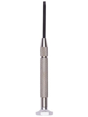 CRAFTSMAN precision slotted screwdriver with knurled metal handle, CMHT68009, front view on white background.