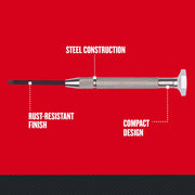 Craftsman steel graphics screwdriver CMHT68009, rust-resistant finish, compact design, side angle photo.