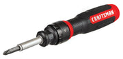 Craftsman ratcheting screwdriver CMHT68129 white background beauty shot angled from tip to handle