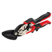 Craftsman aviation snips CMHT73559 with black and red ergonomic handles, side angle on white background.