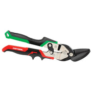 CRAFTSMAN CMHT73560 aviation snips with black and red handle, angled side view on white background.