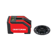 Photo of Craftsman CMHT77634 red and black leveling tool with detachable angle base, front angle.