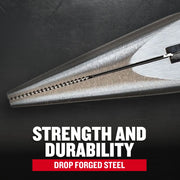 Close-up photo of CRAFTSMAN CMHT81644 long nose pliers tip showing drop forged steel texture on black background.
