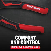Photo of Craftsman CMHT81718 graphics showing red and black multi-zone bi-material grips close-up.