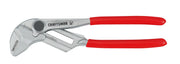 Photo of Craftsman adjustable pliers with red handles, model CMHT82250, side view on white background.