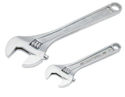 Photo of two silver Craftsman adjustable wrenches CMMT12006 on white background, showing size markings.