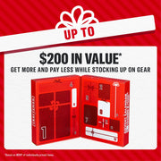 CRAFTSMAN Advent calendar with gift boxes, offering up to $200 in value. Text promotes savings on gear.
