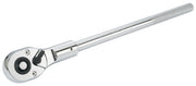 CRAFTSMAN CMMT13015 chrome ratchet wrench with knurled handle, photographed on white background, angled view.