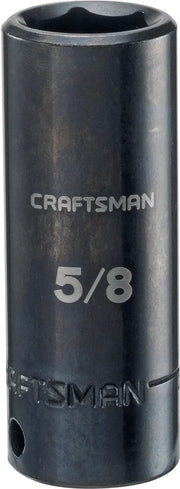 Craftsman deep 5/8 inch socket, SKU CMMT15896, black finish, photographed on white background, tool category.