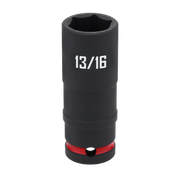A black Craftsman socket tool with a 13/16 inch size marking, featuring a red ring near the base.