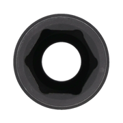 Close-up view of a Craftsman socket tool showing the hexagonal interior opening, used for tightening or loosening nuts and bolts.
