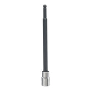 Photo of Craftsman CMMT17520 hex bit socket, long black shaft with silver base, product on white background, front angle.
