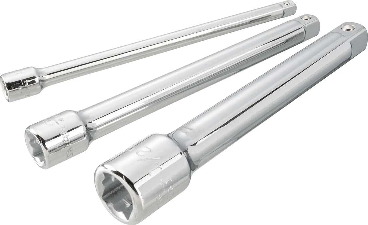 Craftsman CMMT34533 chrome extension bar set, three-piece, angled view on white background.