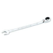 A silver CRAFTSMAN combination wrench with an open end and a ratcheting box end, displayed on a white background.