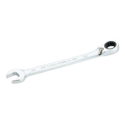 A silver ratcheting combination wrench, open-ended on one side and a ratcheting box end on the other, with the brand CRAFTSMAN engraved on the handle.
