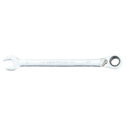 Craftsman CMMT42421 10mm ratcheting combination wrench, chrome finish, front angle, white background.