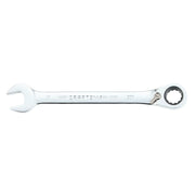 Photo of Craftsman 17mm ratcheting combination wrench CMMT42428, silver finish, top view on white background.