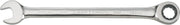 Photo of Craftsman CMMT42571 chrome 13mm combination ratcheting wrench, flat view on white background.