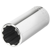 Photo of Craftsman chrome socket tool CMMT43318, angled view on white background.