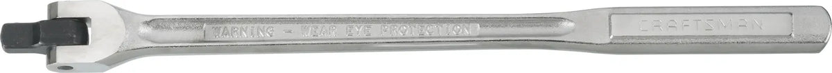 Craftsman breaker bar CMMT44201, silver finish, tool photography, side angle on white background.