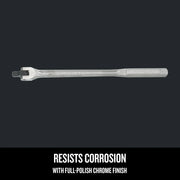 Craftsman polished chrome breaker bar tool, side view, SKU CMMT44201, graphics category.